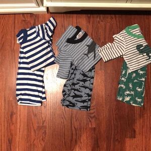 3 pairs boys Hanna Anderson short pajamas